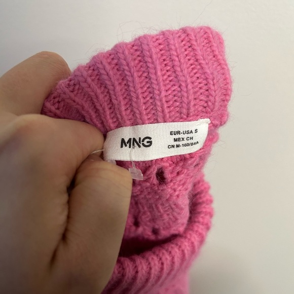 Mango Pointelle Pink Knit Sweater - Picture 4 of 4